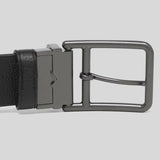 Coach Men's Double Bar Buckle Cut To Size Reversible Belt, 38 Mm-Charcoal Black 91288