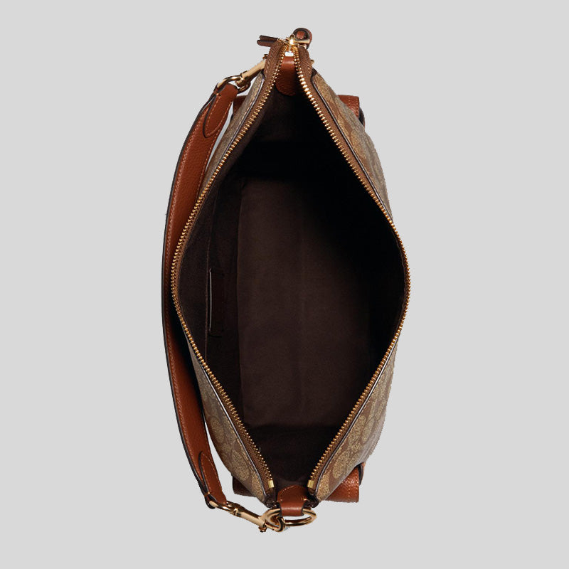 Pennie Shoulder Bag 25 In Signature Canvas Khaki Saddle – MUMUBRANDEDBAG