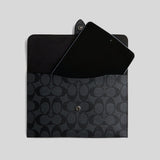 Coach Mini Tablet Sleeve In Signature Canvas Charcoal C2024