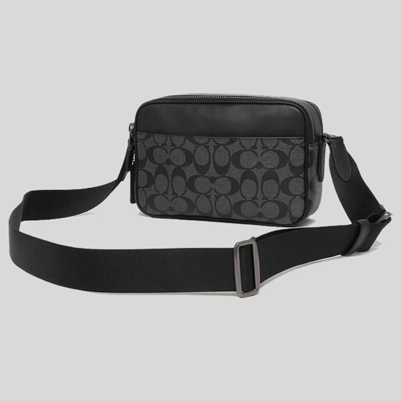 Coach Graham Crossbody In Signature Canvas C4149 Charcoal Black
