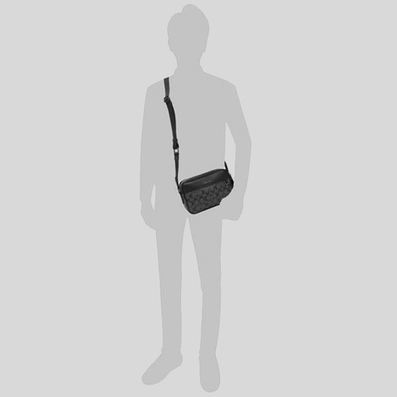 Coach Graham Crossbody In Signature Canvas C4149 Charcoal Black