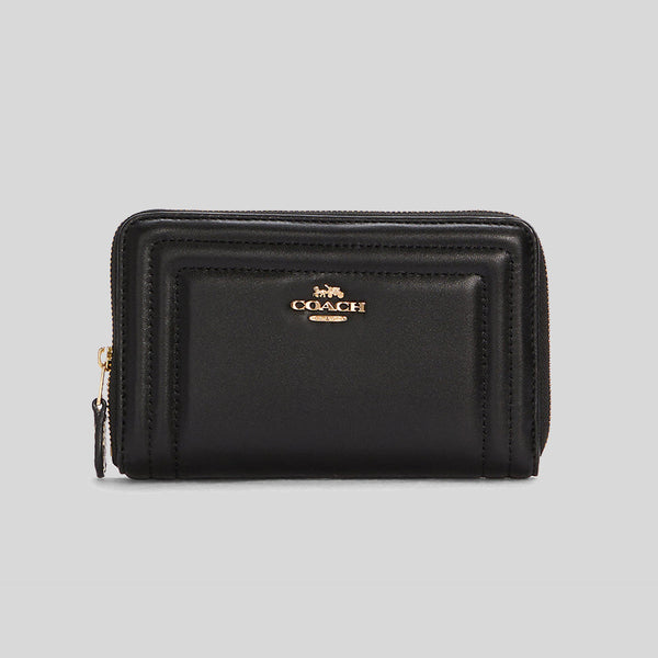 Coach medium id zip wallet black clearance