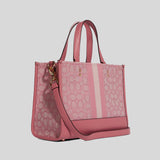 Coach Dempsey Carryall In Signature Jacquard With Stripe And Coach Patch Taffy Multi C8448
