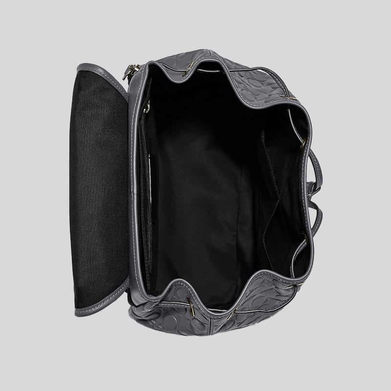 Coach Sullivan Backpack In Signature Leather Industrial Grey C9868