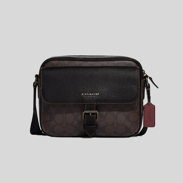 Coach Hudson Crossbody In Signature Canvas Mahogany CB846 LussoCitta