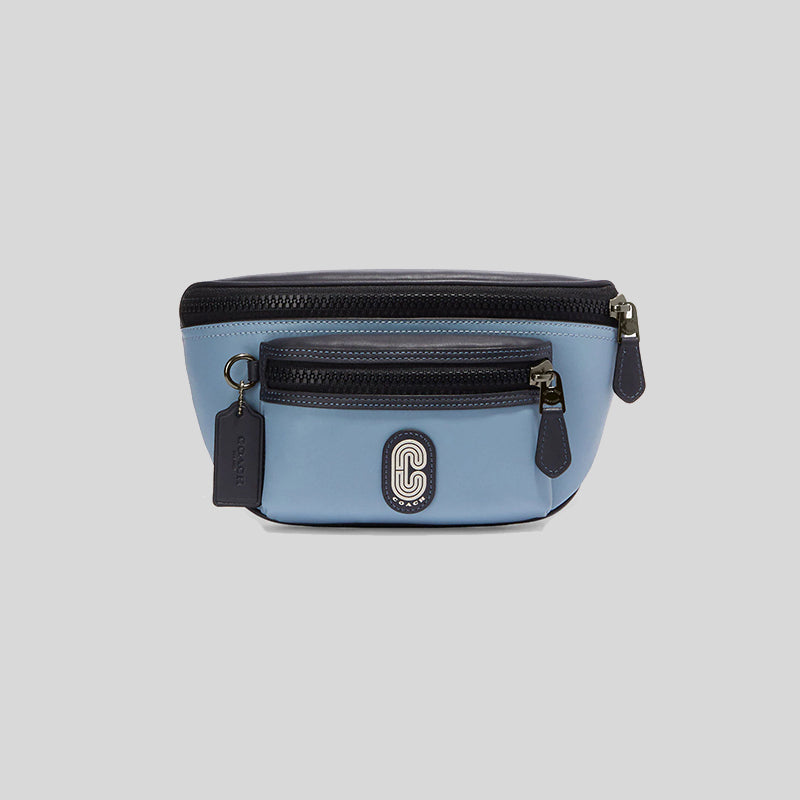 Coach Westway Belt Bag In Colorblock With Coach Patch Cornflower/Midnight CE495