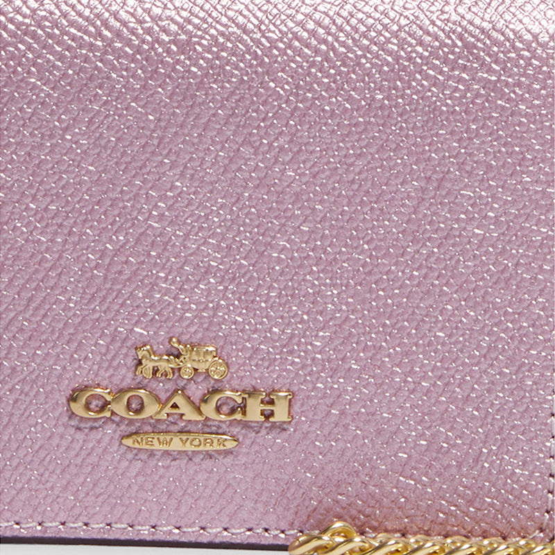 Coach Mini Wallet On A Chain in Metallic Pink (CE666) - USA Loveshoppe