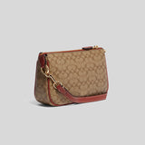 Coach Nolita 19 In Colorblock Signature Canvas Khaki Terracotta CE698