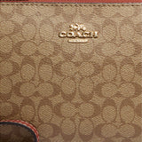 Coach Nolita 19 In Colorblock Signature Canvas Khaki Terracotta CE698