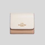 Coach Small Trifold Wallet In Colorblock Chalk Multi CF357