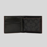 Coach Boxed 3 In 1 Wallet Gift Set In Signature Canvas F41346 Black Oxblood