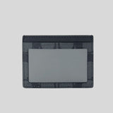 Coach Slim Card Case In Signature Canvas Black F58110