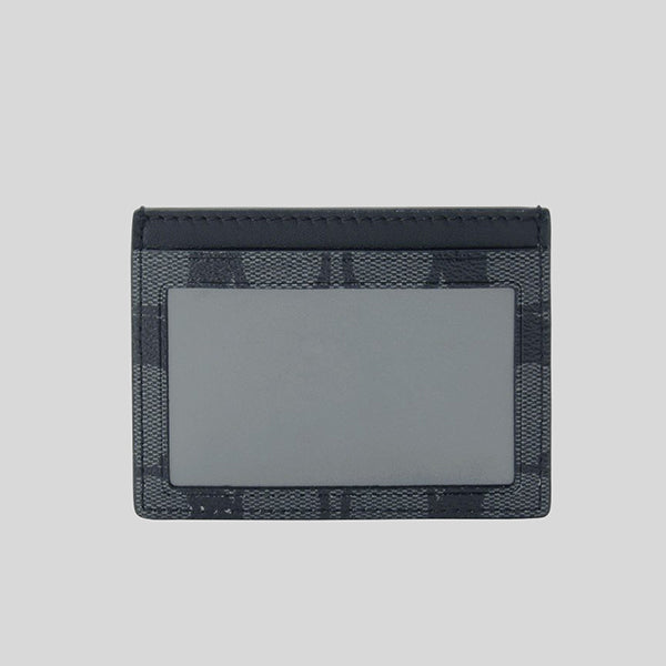 Coach Slim Card Case In Signature Canvas Black F58110