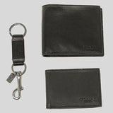 Coach Boxed Compact Id Wallet With Trigger Snap Key Fob F64118 Black
