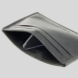 Coach Money Clip Card Case In Calf Leather Black F75459