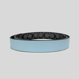 Coach Boxed Card Case And Belt Gift Set In Colorblock Signature Canvas Charcoal Powder Blue C8278