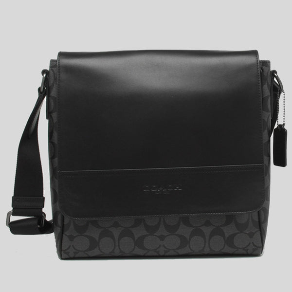 Coach Men's Houston Map Bag In Signature Canvas (F73339) BlackCoach Men's Houston Map Bag In Signature Canvas Black 573