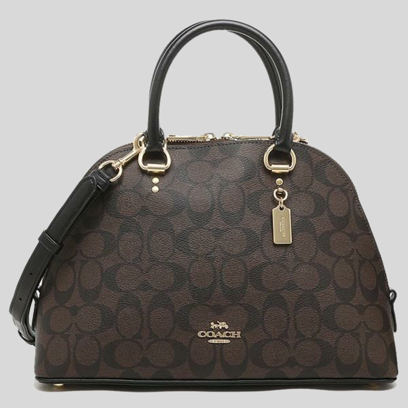 Coach Katy Satchel In Signature Canvas 2558 Brown Black