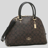 Coach Katy Satchel In Signature Canvas 2558 Brown Black