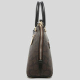 Coach Katy Satchel In Signature Canvas 2558 Brown Black