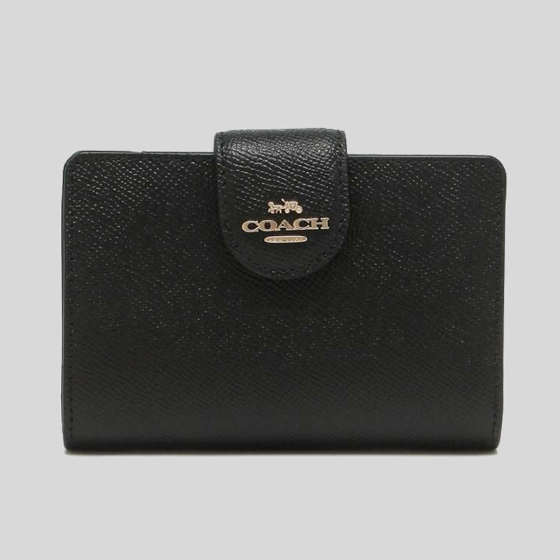 Coach Medium Corner Zip Wallet 6390 Black