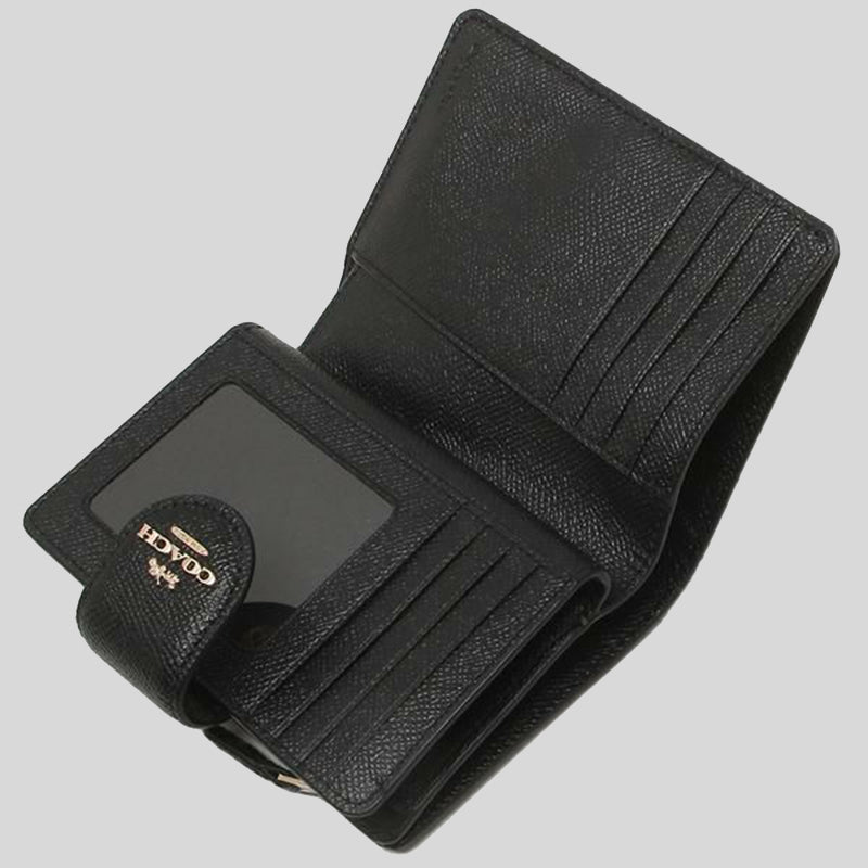 Coach Medium Corner Zip Wallet 6390 Black