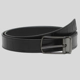 Coach Skinny Buckle Cut-To-Size Reversible Dress Belt, 32mm Black Dark Saddle
