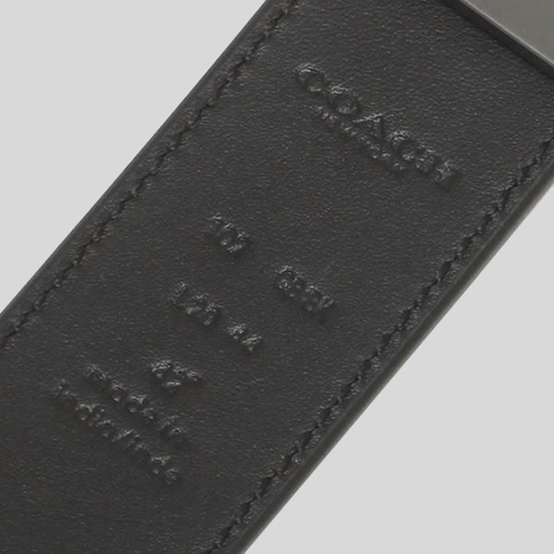 Coach Skinny Buckle Cut-To-Size Reversible Dress Belt, 32mm Black