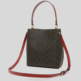 Coach Small Town Bucket Bag In Signature Canvas 2312 Brown 1941 Red