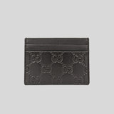 Gucci Unisex Signature Leather Card Holder Black 233166