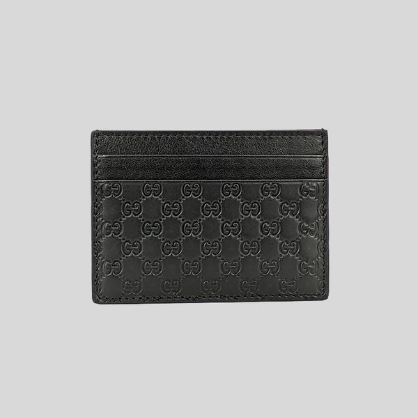 GUCCI Microguccissima Card Holder Black 262837