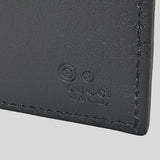 GUCCI Men's Black Microguccissima GG Logo Leather Wide Bifold Wallet 278596