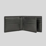 GUCCI Men's Black Microguccissima GG Logo Leather Bifold Wallet With Removable Card Holder 333042