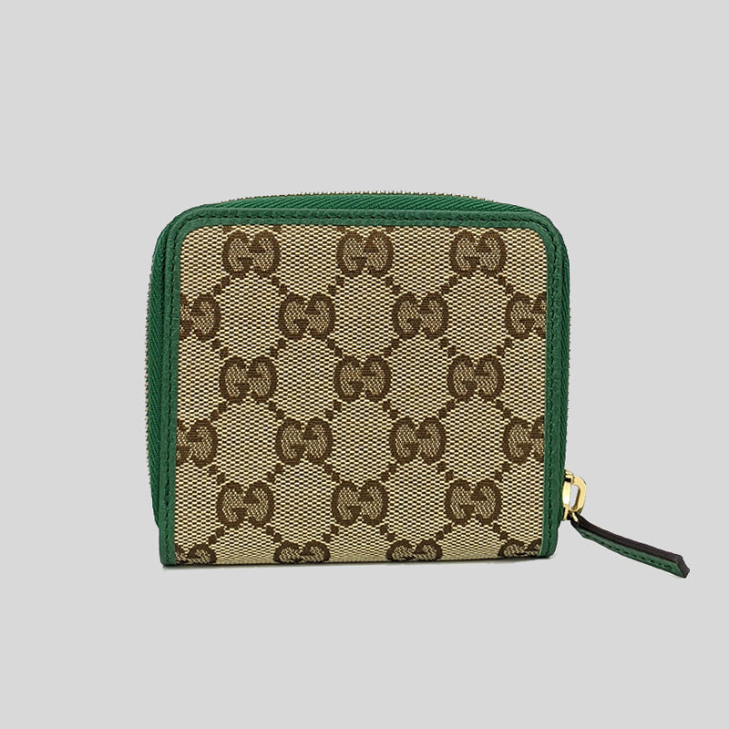 Gucci Women's Signature GG Small Bifold Wallet Green 346056