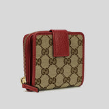 Gucci Women's Signature GG Small Bifold Wallet Red 346056