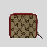 Gucci Women's Signature GG Small Bifold Wallet Red 346056
