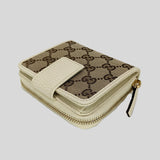 Gucci Women's Signature GG Small Bifold Wallet White 346056