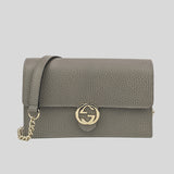 GUCCI Icon GG Interlocking Wallet On Chain Crossbody Bag Grey 615523 lussocitta Lusso Citta