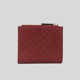 GUCCI Micro GG Guccissima Leather Small Bifold Wallet Red 510318