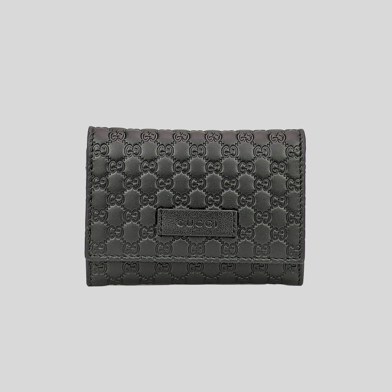 GUCCI Microguccissima Card Holder Wallet Black 544030