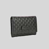 GUCCI Microguccissima Card Holder Wallet Black 544030