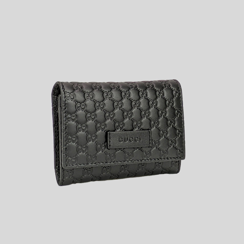 GUCCI Microguccissima Card Holder Wallet Black 544030