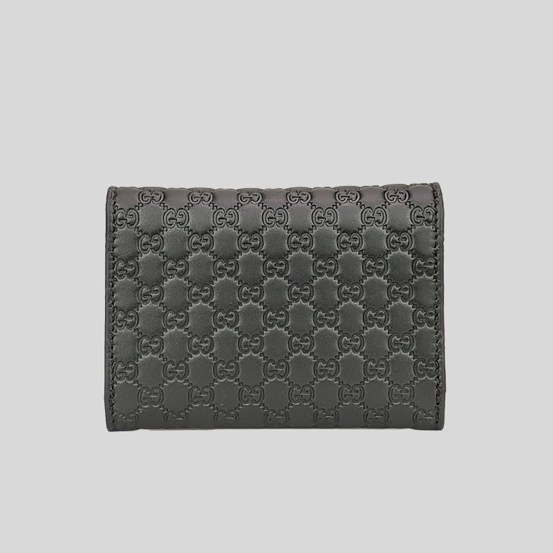 GUCCI Microguccissima Card Holder Wallet Black 544030