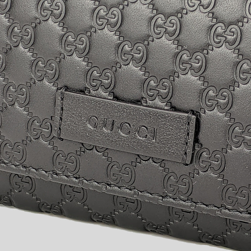 GUCCI Microguccissima Card Holder Wallet Black 544030