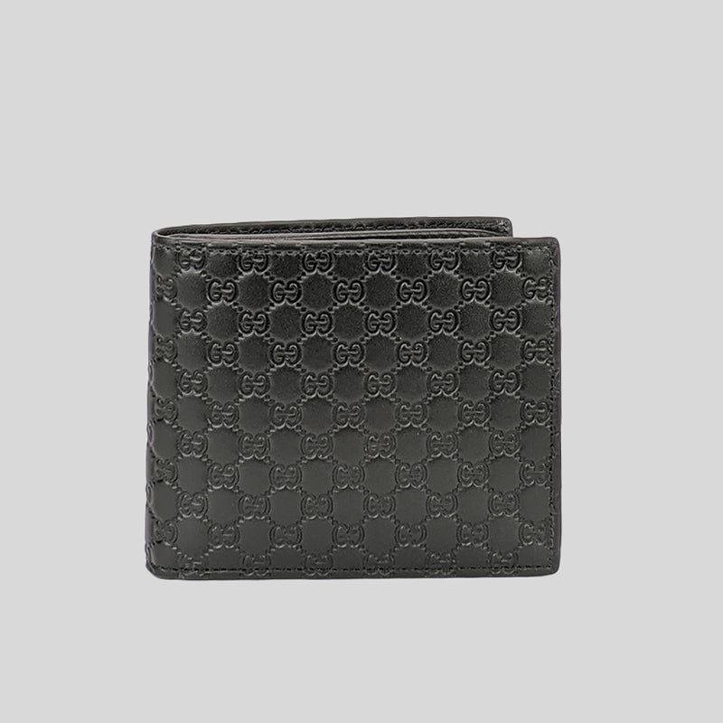 GUCCI Men's Microguccissima GG Logo Leather Coin Wallet Black 544472