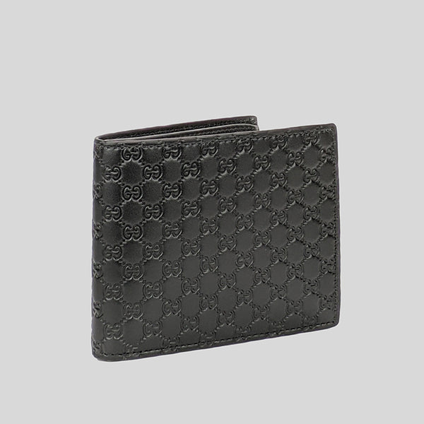 GUCCI Men's Microguccissima GG Logo Leather Coin Wallet Black 544472