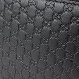GUCCI Unisex Black Microguccissima GG Logo Leather Zip Around Wallet Black 544473
