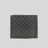 GUCCI Mens Microguccissima GG Acero Money Clip Wallet Black 544478