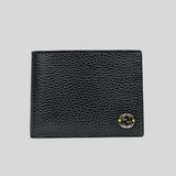 GUCCI Men's Interlock GG Logo Leather Bifold Wallet With ID Slot Black/Yellow 610465