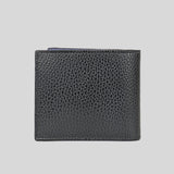 GUCCI Men's Leather Bifold Coin Wallet With Interlock GG Logo Black/Blue 610466